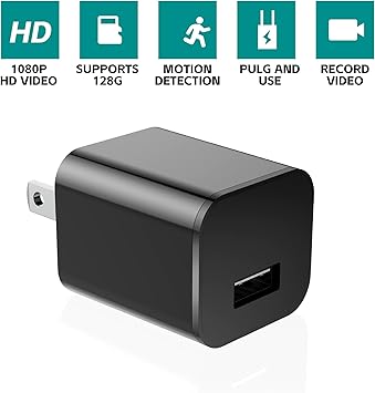 Smart Camera Charger | Discreet 2K WiFi Security Camera with Motion Detection