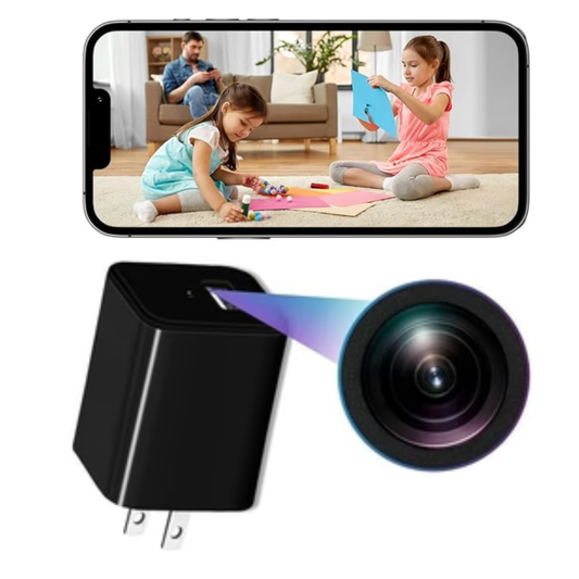 Smart Camera Charger | Discreet 2K WiFi Security Camera with Motion Detection